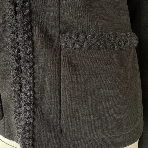 Chanel Uniform Black Blazer Tweed Jacket Sz 40 /M/6 - Picture 5 of 9